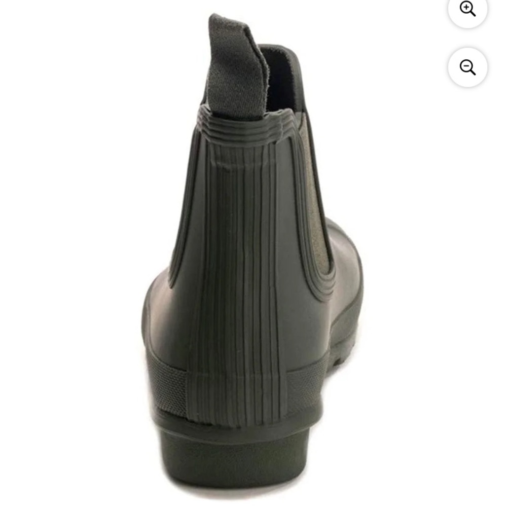 Hunter Short original Chelsea Boot in dark olive size 7 NWT - Picture 3 of 7